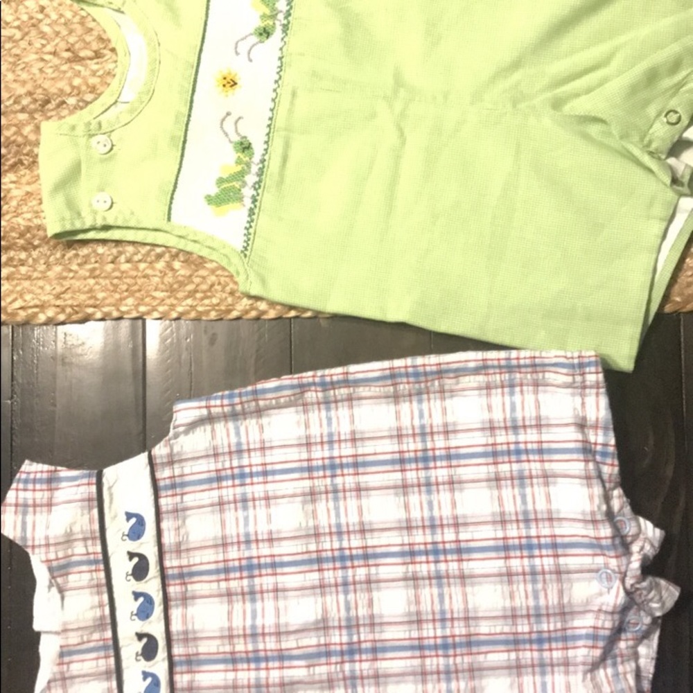 3/6m Boutique play condition summer rompers